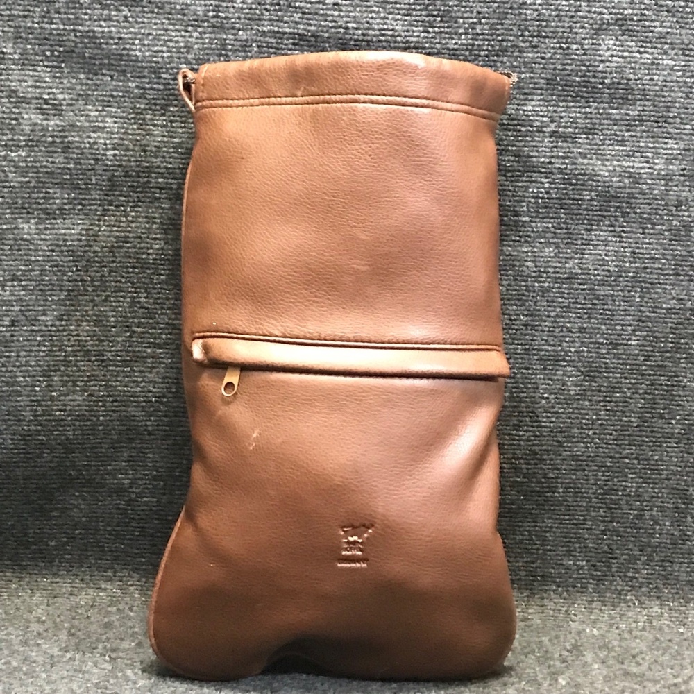 Braun Büffel Design Germany Brown Leather Shoe‎ Bag Drawstring Pouch Travel Bag